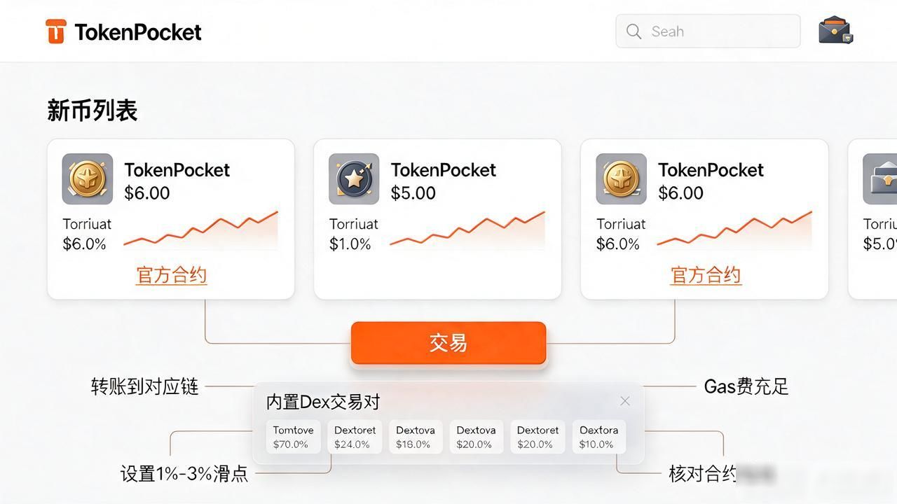 TokenPocket官网首页参与新币投资交易，手把手带你走通全流程