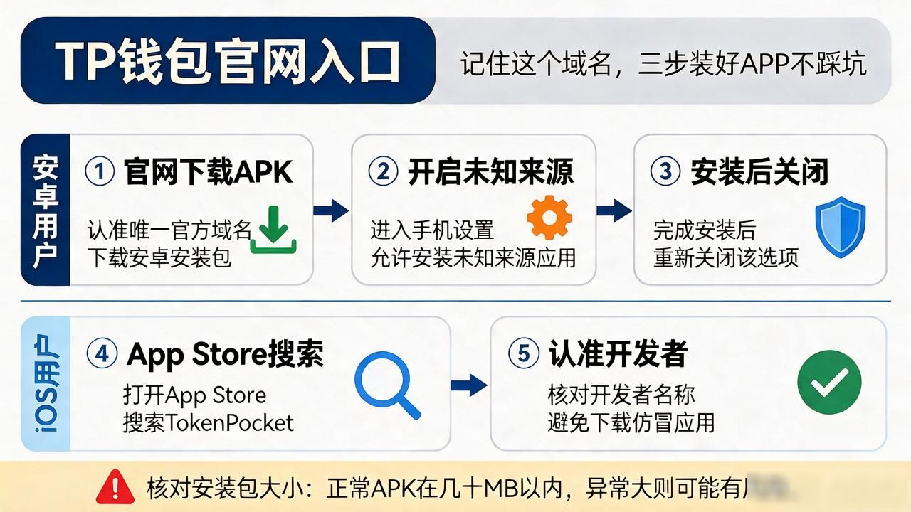 TP钱包官网入口：记住这个域名，三步装好APP不踩坑