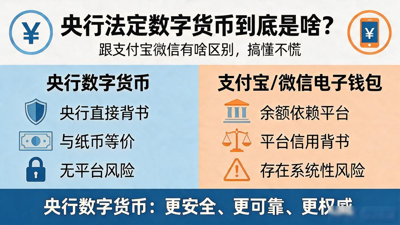 央行法定数字货币到底是啥？跟支付宝微信有啥区别，搞懂不慌