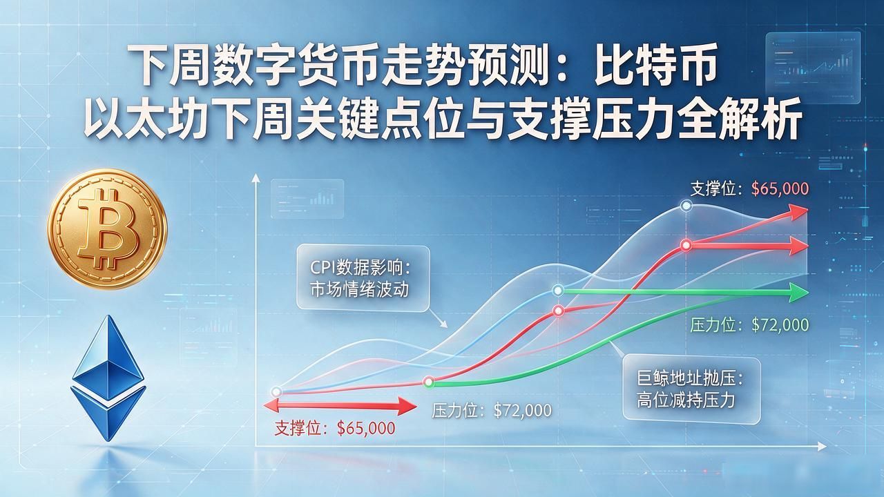 下周数字货币走势预测：比特币以太坊下周关键点位与支撑压力全解析