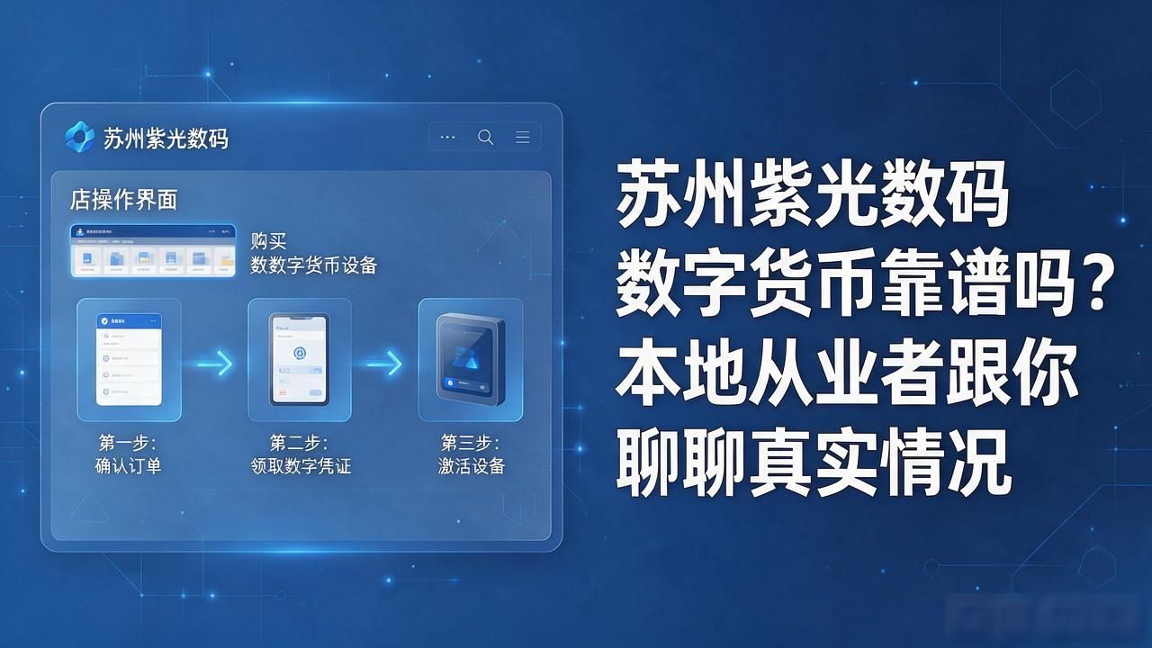苏州紫光数码数字货币靠谱吗？本地从业者跟你聊聊真实情况