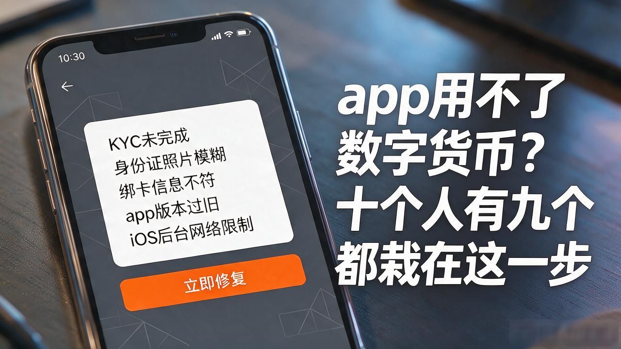 app用不了数字货币？十个人有九个都栽在这一步