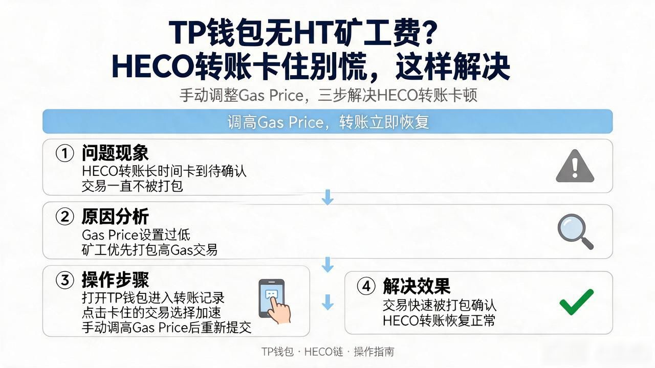TP钱包无HT矿工费？HECO转账卡住别慌，这样解决