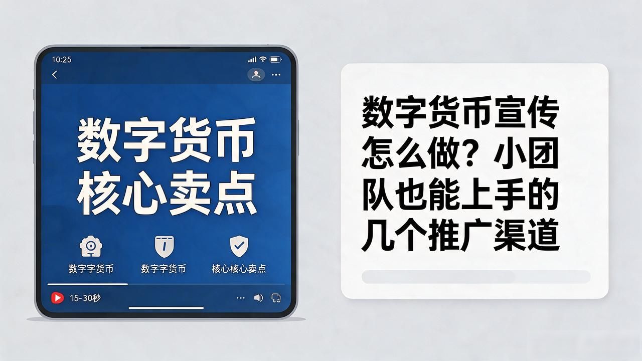 数字货币宣传怎么做？小团队也能上手的几个推广渠道