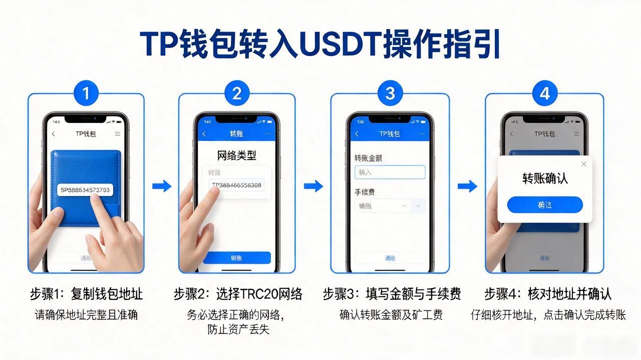 TP钱包怎么转入USDT？选错网络钱就没了，记住这三步