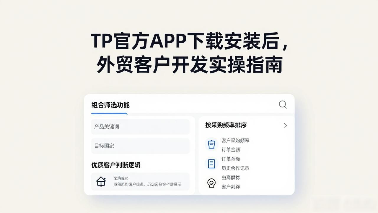 TP官方APP下载安装后,外贸客户开发实操指南